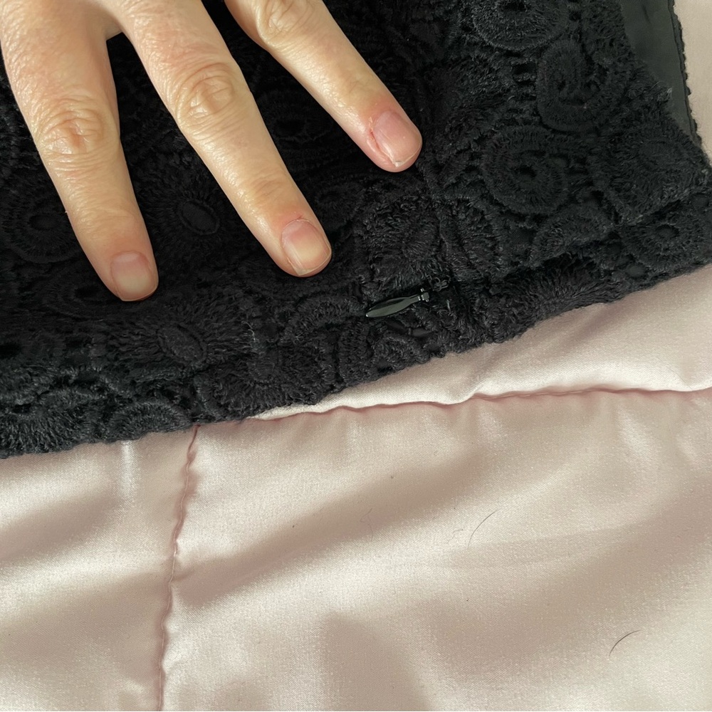 Leifsdottir Black Lace A-Line Skirt Anthropologie - Picture 3 of 6